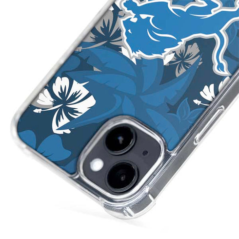 NFL Detroit Lions Tropical Print iPhone 15 Plus MagSafe Case
