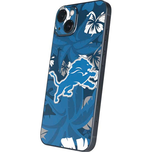 NFL Detroit Lions Tropical Print iPhone 14 Plus Skin