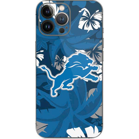 NFL Detroit Lions Tropical Print iPhone 14 Pro Max Skin