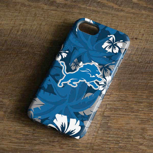 NFL Detroit Lions Tropical Print iPhone 7 Pro Case
