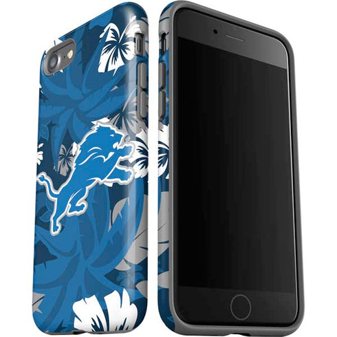 NFL Detroit Lions Tropical Print iPhone SE (2nd & 3rd Gen) Pro Case