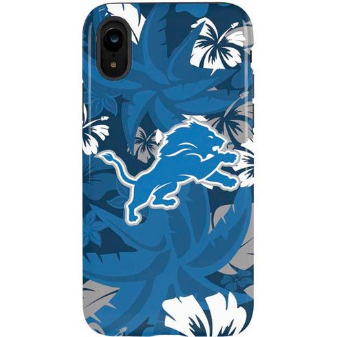 NFL Detroit Lions Tropical Print iPhone XR Pro Case