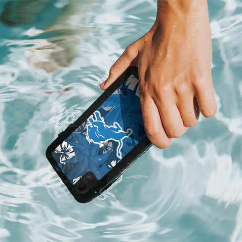 NFL Detroit Lions Tropical Print iPhone XR Waterproof Case