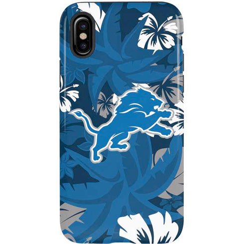 NFL Detroit Lions Tropical Print iPhone XS Pro Case