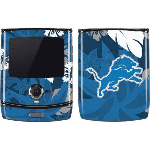 NFL Detroit Lions Tropical Print Motorola RAZR Skin