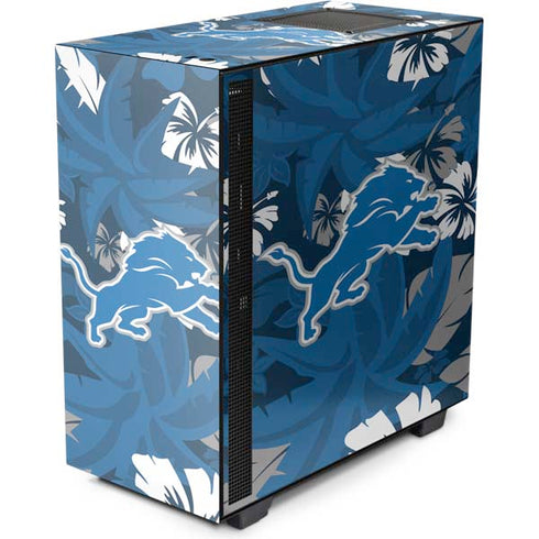 NFL Detroit Lions Tropical Print NZXT H510 Compact ATX Mid-Tower Case Skin