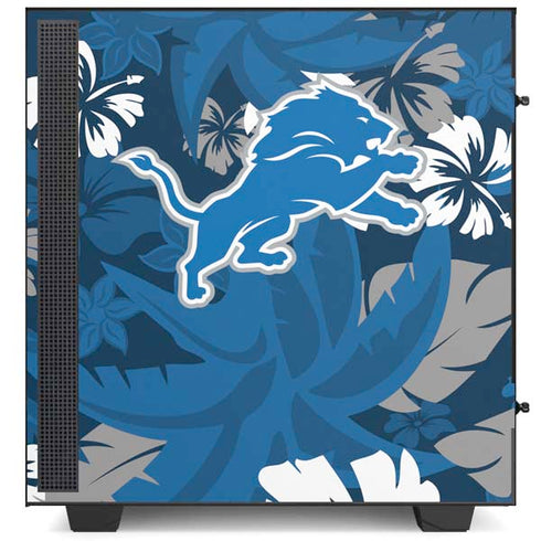 NFL Detroit Lions Tropical Print NZXT H510 Compact ATX Mid-Tower Case Skin