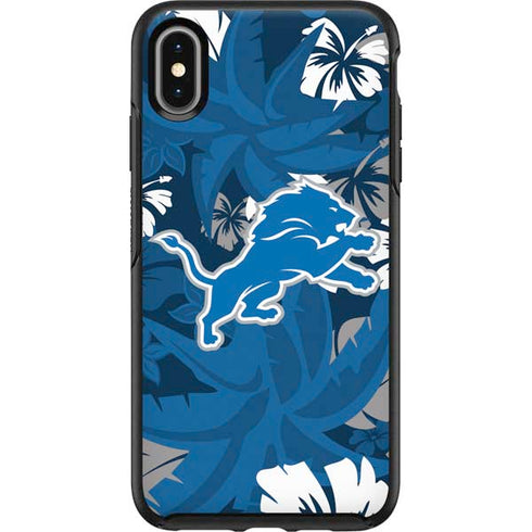 NFL Detroit Lions Tropical Print Otterbox Symmetry iPhone Skin