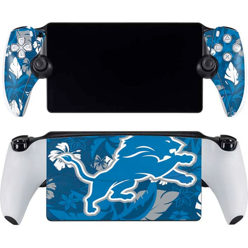 NFL Detroit Lions Tropical Print PlayStation Portal Remote Player Skin