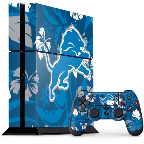 NFL Detroit Lions Tropical Print PS4 Console and Controller Bundle Skin