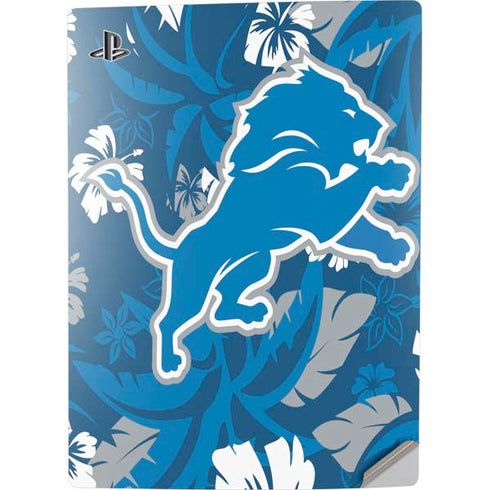 NFL Detroit Lions Tropical Print PS5 Digital Edition Console Skin