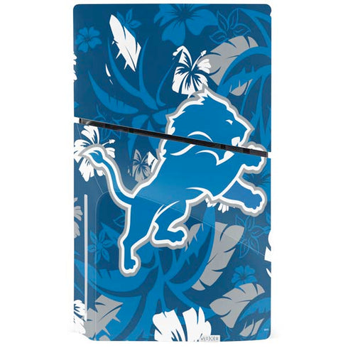 NFL Detroit Lions Tropical Print PS5 Slim Disk Console Skin