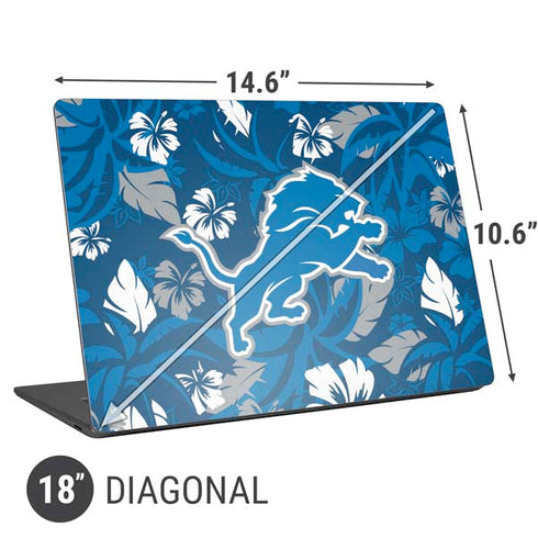 NFL Detroit Lions Tropical Print Universal Laptop 18in (14.6 x 10.6in) Skin