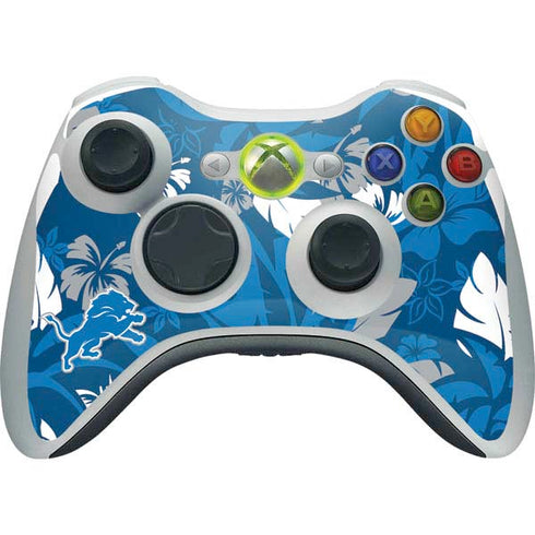 NFL Detroit Lions Tropical Print Xbox 360 Wireless Controller Skin