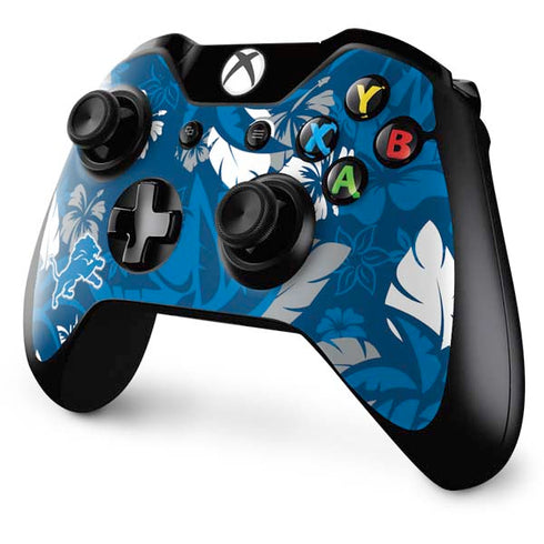 NFL Detroit Lions Tropical Print Xbox One Controller Skin