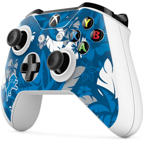 NFL Detroit Lions Tropical Print Xbox One S Controller Skin