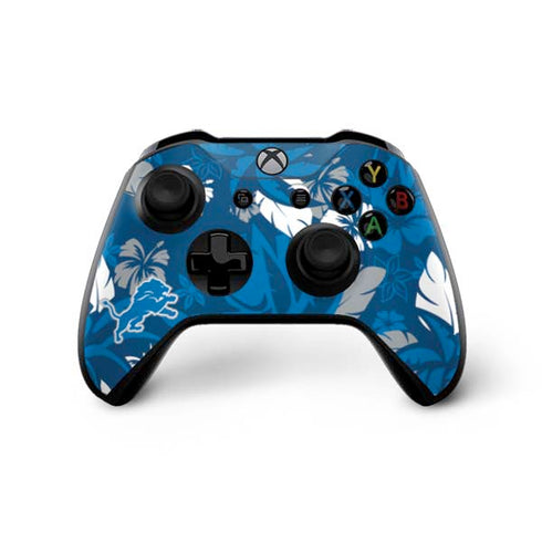 NFL Detroit Lions Tropical Print Xbox One X Controller Skin