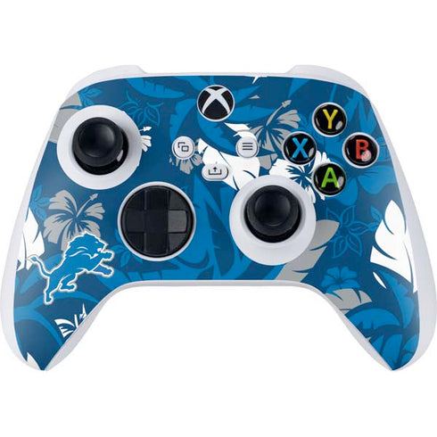 NFL Detroit Lions Tropical Print Xbox Series S Controller Skin
