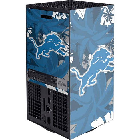 NFL Detroit Lions Tropical Print Xbox Series X Console Skin