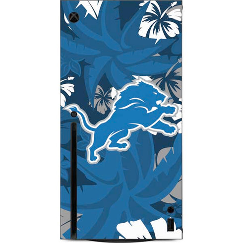 NFL Detroit Lions Tropical Print Xbox Series X Console Skin