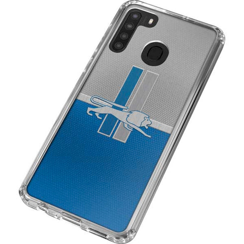 NFL Detroit Lions Vintage Galaxy A21 Clear Case