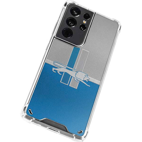 NFL Detroit Lions Vintage Galaxy S21 Ultra 5G Clear Case
