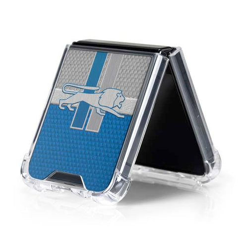 NFL Detroit Lions Vintage Galaxy Z Flip5 5G Clear Case