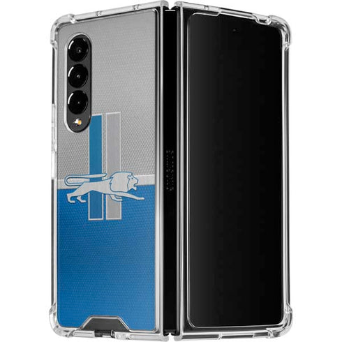 NFL Detroit Lions Vintage Galaxy Z Fold4 5G Clear Case