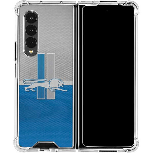 NFL Detroit Lions Vintage Galaxy Z Fold4 5G Clear Case