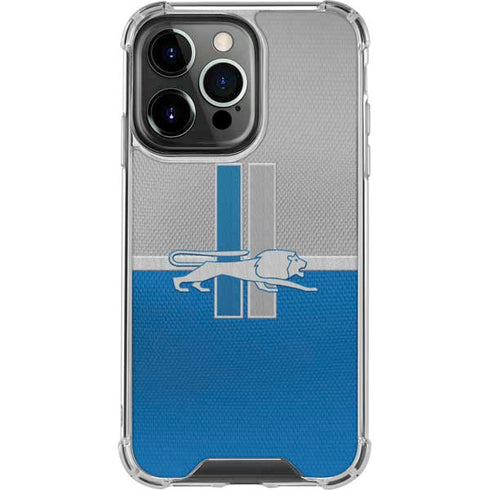 NFL Detroit Lions Vintage iPhone 15 Pro Clear Case