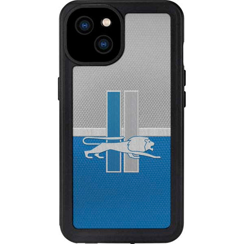NFL Detroit Lions Vintage iPhone 15 Plus Waterproof Case