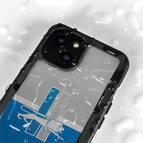 NFL Detroit Lions Vintage iPhone 15 Plus Waterproof Case