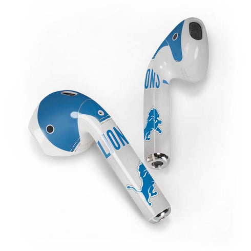 NFL Detroit Lions White Striped Apple AirPods Skin