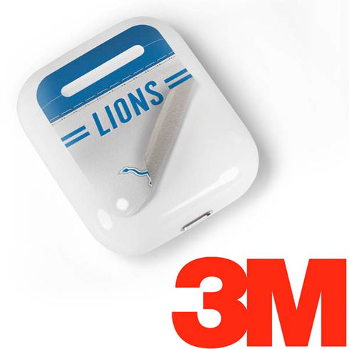 NFL Detroit Lions White Striped Apple AirPods Skin
