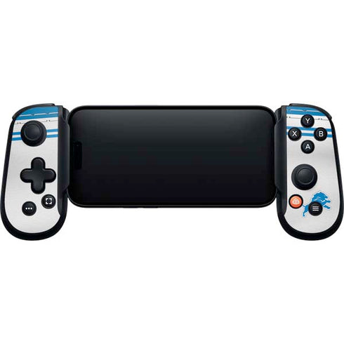 NFL Detroit Lions White Striped Backbone One for iPhone Game Controller Skin