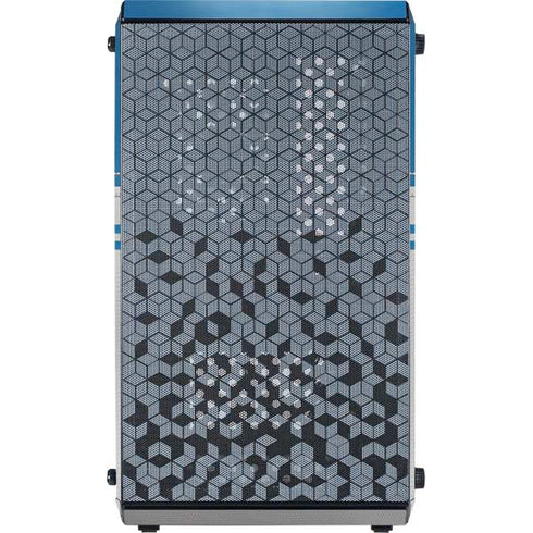 NFL Detroit Lions White Striped Cooler Master MasterBox Q300L Mini Tower Skin