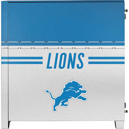 NFL Detroit Lions White Striped Corsair 4000D Tempered Glass Mid-Tower ATX Case Skin