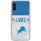 NFL Detroit Lions White Striped Galaxy A10e Clear Case