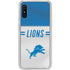 NFL Detroit Lions White Striped Galaxy A10e Clear Case