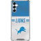 NFL Detroit Lions White Striped Galaxy A14 5G Clear Case