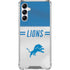 NFL Detroit Lions White Striped Galaxy A15 5G Clear Case
