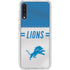NFL Detroit Lions White Striped Galaxy A50 Clear Case