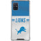 NFL Detroit Lions White Striped Galaxy A51 5G Clear Case