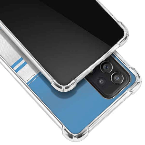 NFL Detroit Lions White Striped Galaxy A52 5G Clear Case