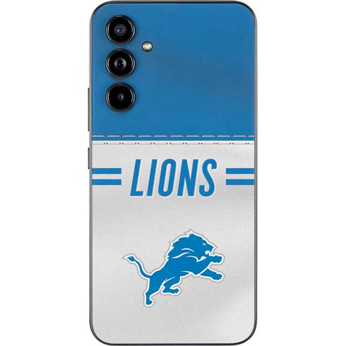 NFL Detroit Lions White Striped Galaxy A54 5G Skin