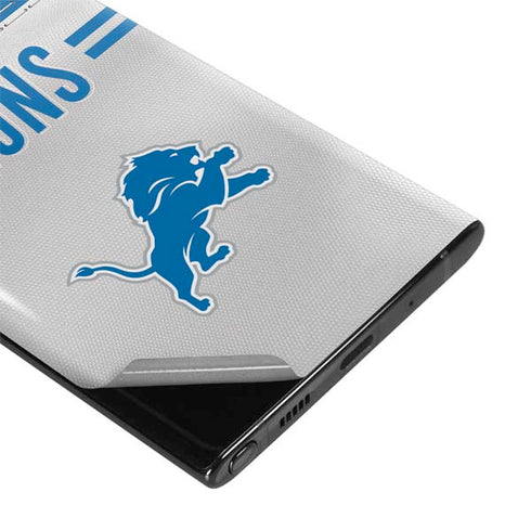 NFL Detroit Lions White Striped Galaxy Note 10 Plus Skin