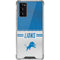 NFL Detroit Lions White Striped Galaxy Note20 5G Clear Case