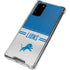 NFL Detroit Lions White Striped Galaxy Note20 5G Clear Case