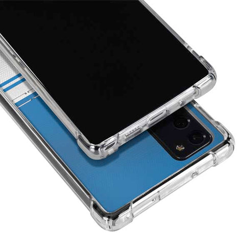 NFL Detroit Lions White Striped Galaxy Note20 5G Clear Case