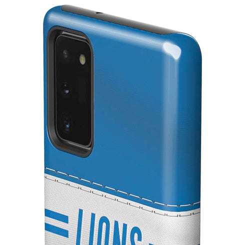 NFL Detroit Lions White Striped Galaxy Note20 5G Pro Case
